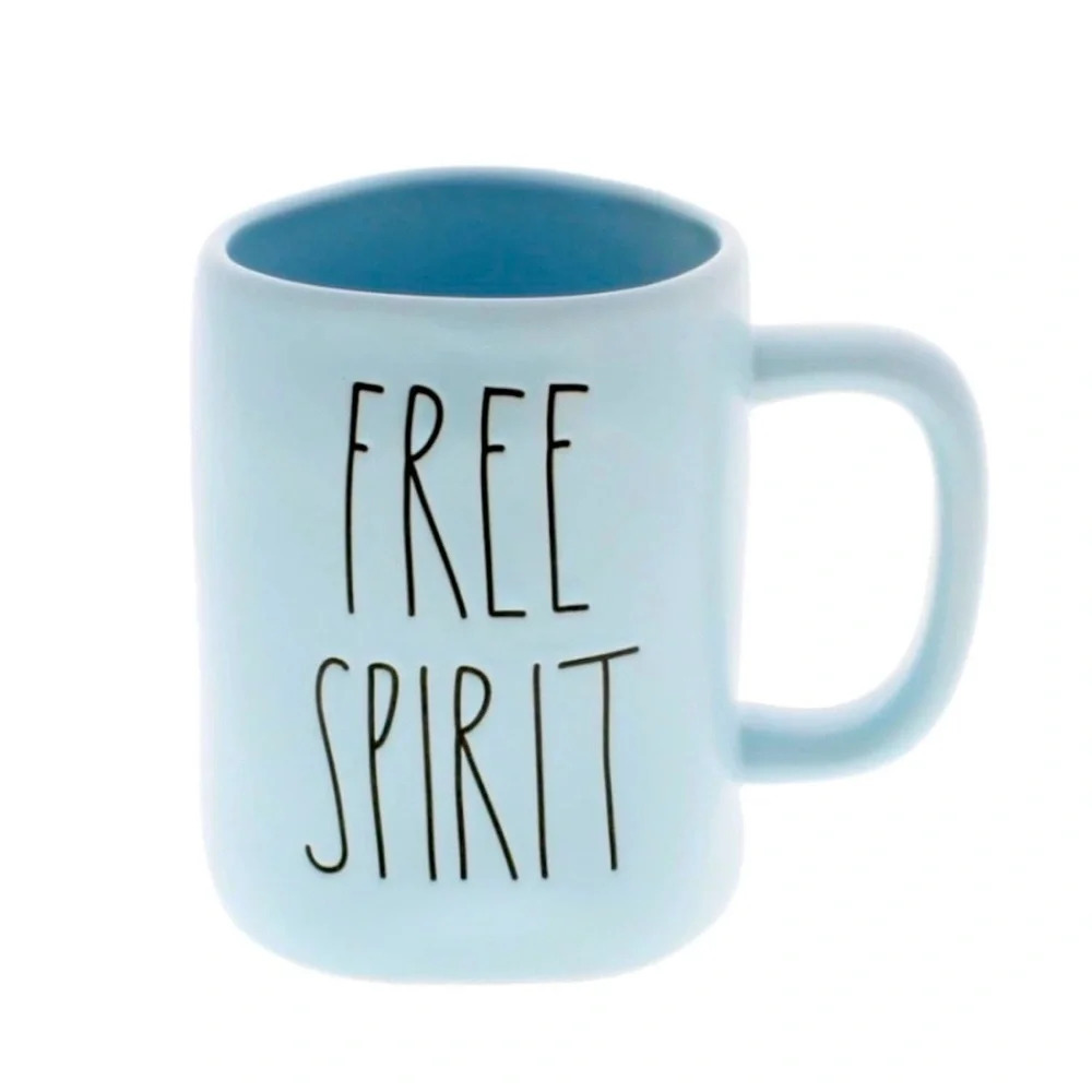 Rae Dunn Blue “Free Spirit” Light Blue Mug